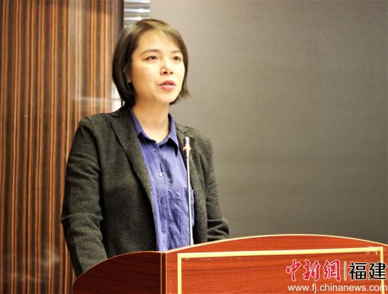 圖為2019年入選文集作者代表陳贊琴發(fā)言。林榕生 攝