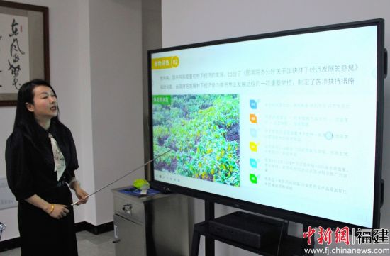 林翠花介紹企業(yè)相關(guān)情況。林榕生 攝